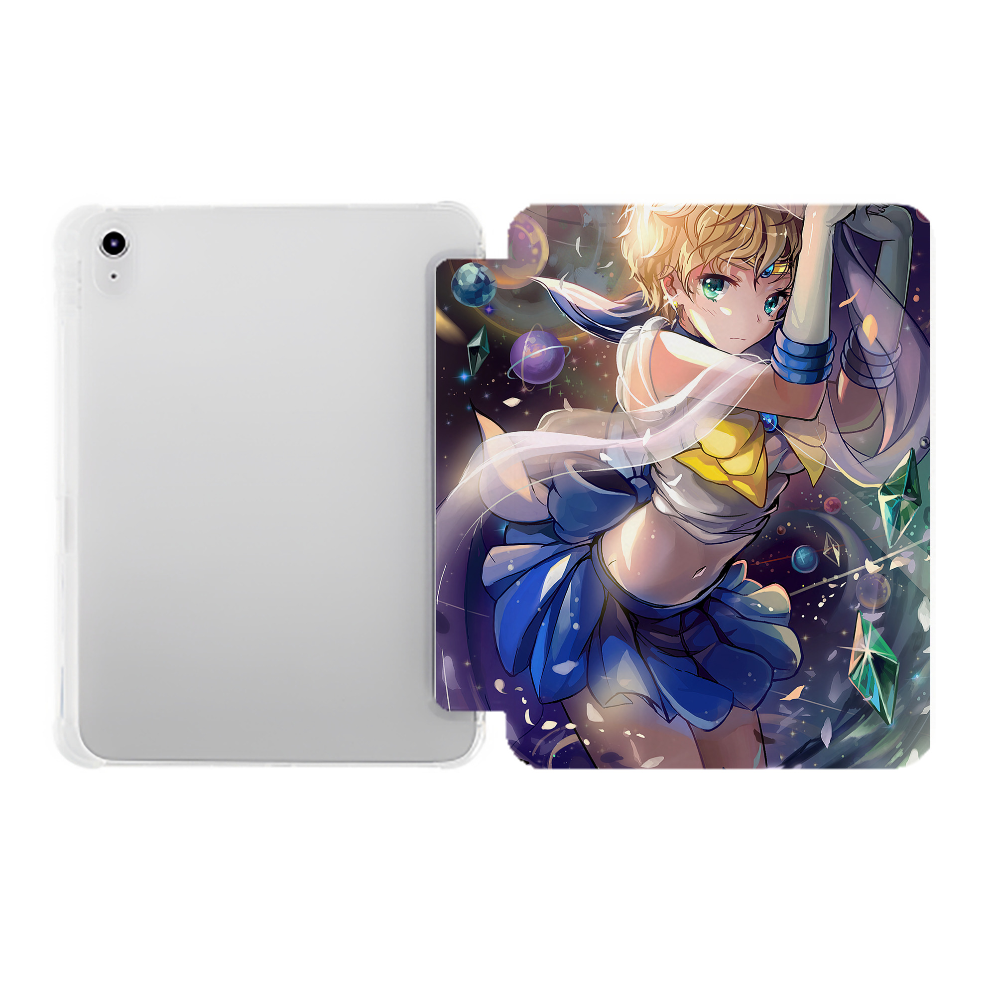（画像用） 美少女戦士セーラームーン Sailor Moon IPad ケース ペン収納付き 三つ折りスタンド PUレザー×シリコン 対応機種9.5/10.5/10.9インチ